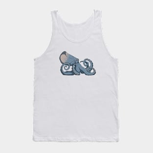 Octopus, blue and grey Tank Top